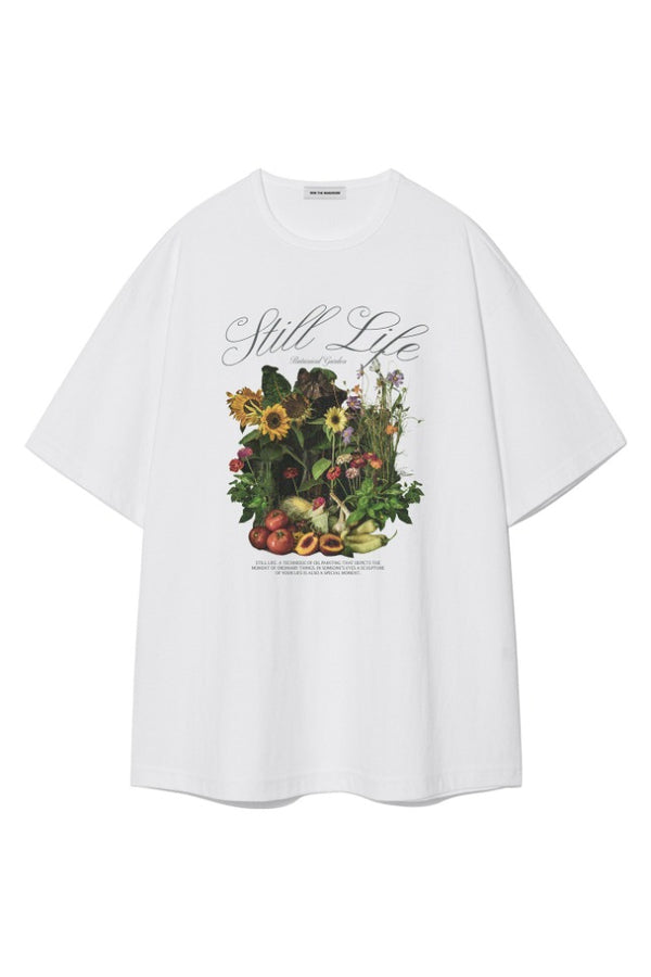 STILL LIFE FLOWER T-SHIRT WHITE